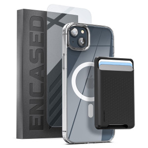 Encased Clear Back MagSafe Case with TPU Wallet iPhone 14/13 - Clear