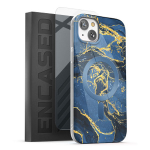 Encased Lexion MagSafe Case with Screen Protector iPhone 14/13 - Blue Marble