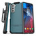 Encased Rebel Case Samsung Galaxy S21 FE 5G With Belt Clip Holster - Blue