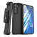 Encased Thin Armor Case Samsung Galaxy S22 with Belt Clip Holster - Black