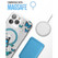 Encased Lexion MagSafe Case with Screen Protector iPhone 14 Pro Max - Silver Blue Butterfly