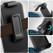Encased Clear Back Case Samsung Galaxy S25+ Plus with Belt Clip Holster - Clear
