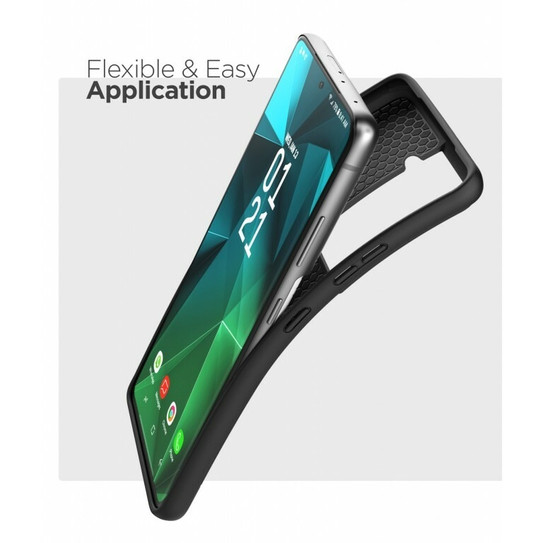 Encased Thin Armor Case Samsung Galaxy S21+ Plus 5G with Belt Clip Holster - Black