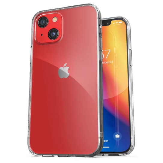 Encased Clear Back Case iPhone 13 with Belt Clip Holster - Clear