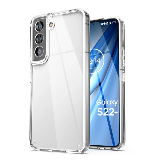 Encased Clear Back Case Samsung Galaxy S22+ Plus with Belt Clip Holster - Clear