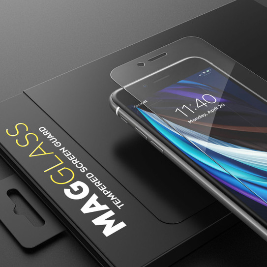 Encased Antimicrobial Tempered MagGlass UHD iPhone SE 2020 - Clear