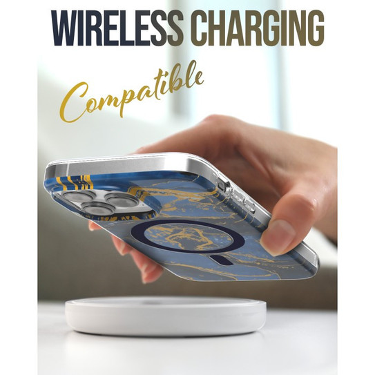 Encased Lexion MagSafe Case with Screen Protector iPhone 14 Pro Max - Blue Marble