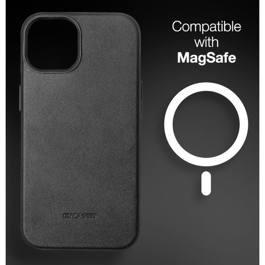 Encased Primo Leather MagSafe Case and Folio Wallet iPhone 14 Pro Max - Black