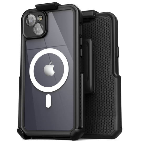 Encased Waterproof Case iPhone 14/13 with Belt Clip Holster - Black