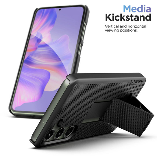 Encased Duraclip Case Samsung Galaxy S23 with Belt Clip Holster - Black