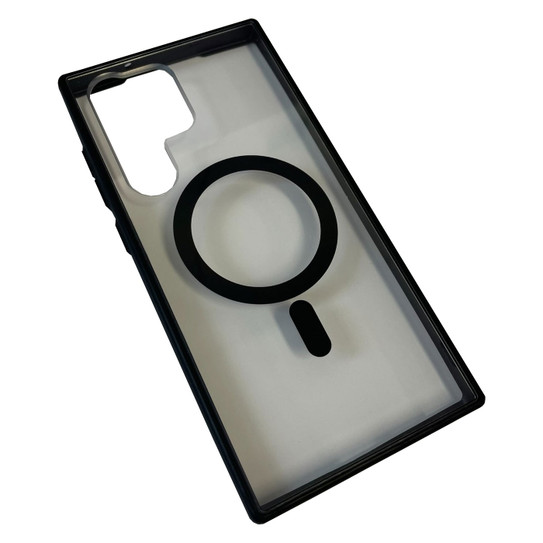 Encased Clear MagSafe Case for Samsung Galaxy S23 Ultra with Portable  MagSafe Charger - Black