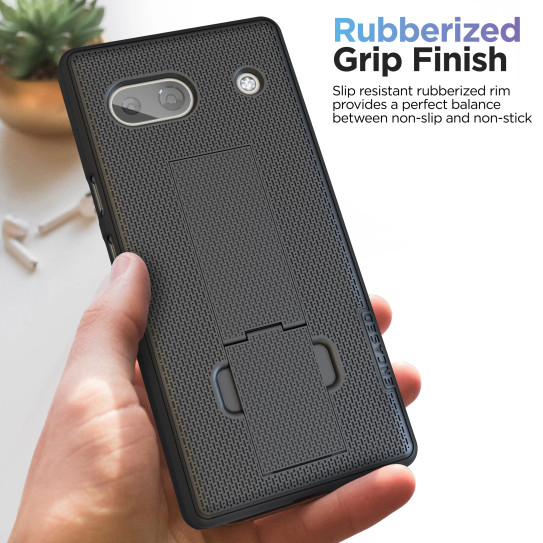 Encased Duraclip with Belt Clip Holster Case Google Pixel 7a - Black