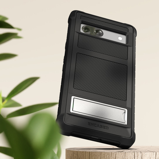 Encased Falcon Kickstand Case Google Pixel 7a - Black