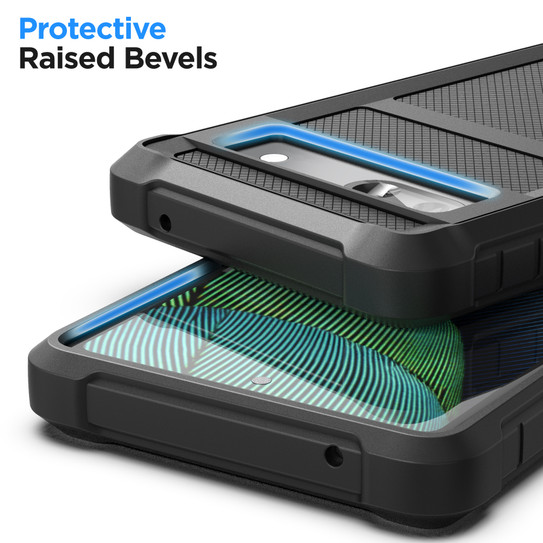 Encased Falcon Kickstand Case Google Pixel 7a - Black