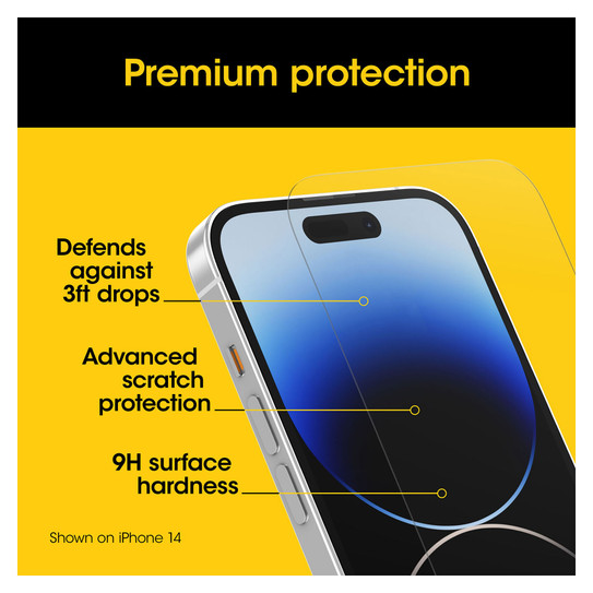 OtterBox Premium Glass Screen Protector iPhone 15 Pro - Clear
