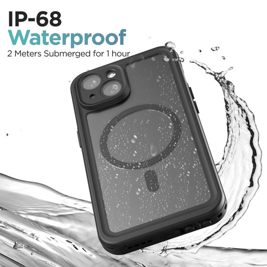 Encased Waterproof Case iPhone 15 with Belt Clip Holster - Clear
