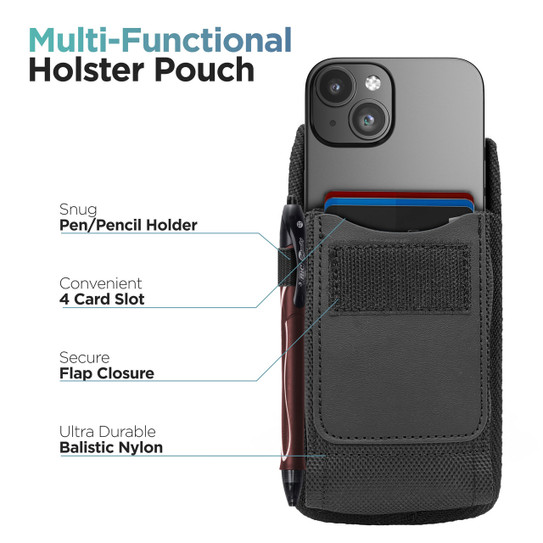 Encased Belt Clip Pouch iPhone 15/15 Pro - Black