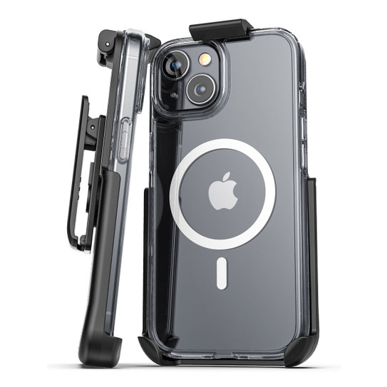 Encased Magsafe Clear Case iPhone 15 with Belt Clip Holster - Clear