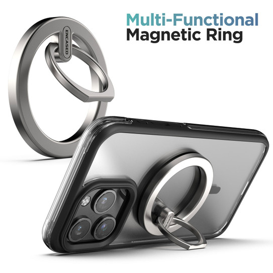 Encased MAG-AIR Case iPhone 15 Pro Max with MagSafe Ring Grip - Black