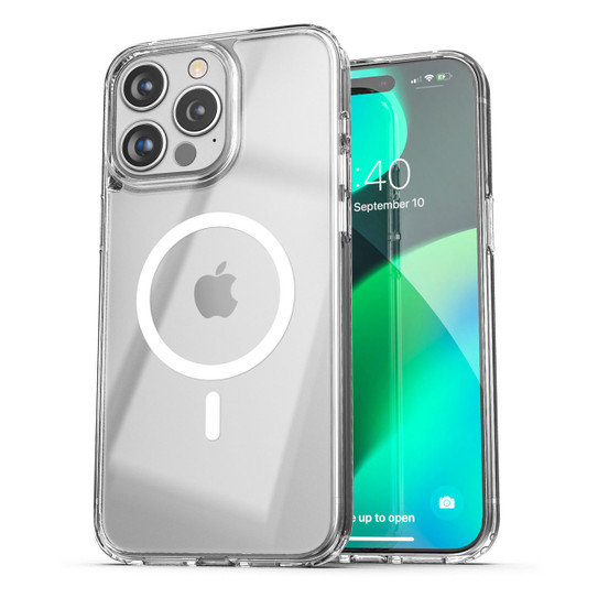 Encased Clear Case with Portable MagSafe Charger iPhone 15 Pro Max - Clear