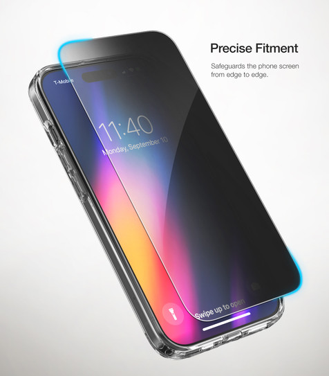 Encased Magsafe Clear Case iPhone 15 Plus with Privacy Screen Protector - Clear