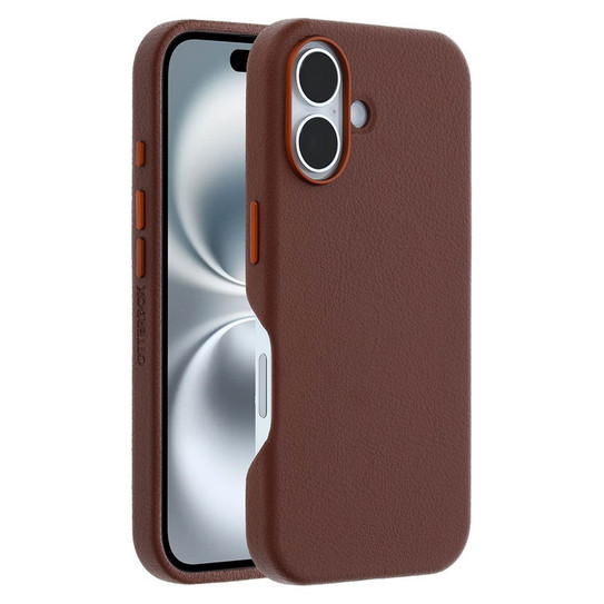 OtterBox Symmetry Cactus Leather Case iPhone 16 - Rich Adobe