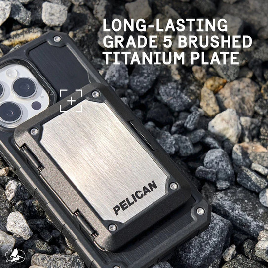 Pelican Shield RFID Blocking Wallet MagSafe - Brushed Titanium