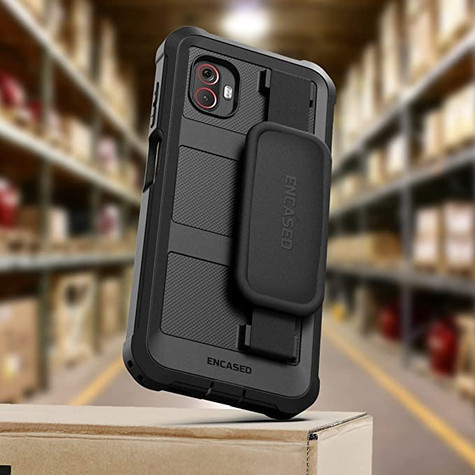 Encased Falcon Shield Hand Strap Case Samsung Galaxy XCover 6 Pro - Black