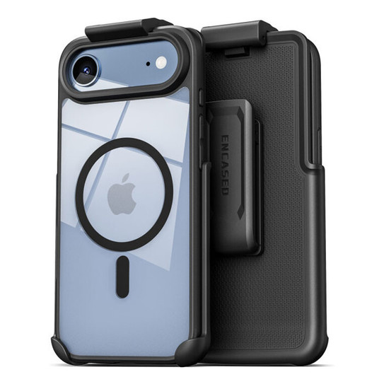 Encased SlimShield Case iPhone 17 Air with Belt Clip Holster - Clear