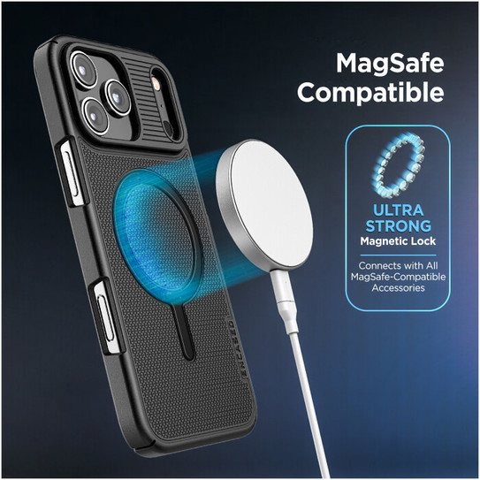 Encased Slimline Case iPhone 17 Pro with Belt Clip Holster - Black