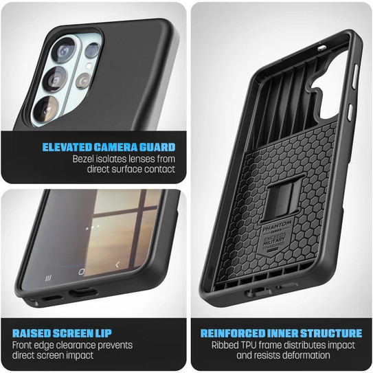 Encased Ultra Cache Wallet Case Samsung Galaxy S26 Ultra with Belt Clip Holster - Black