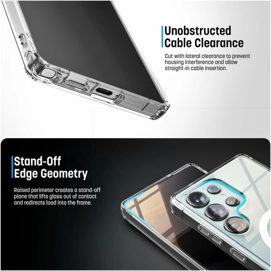 Encased Clearback Case Samsung Galaxy S26 Ultra with Belt Clip Holster - Clear