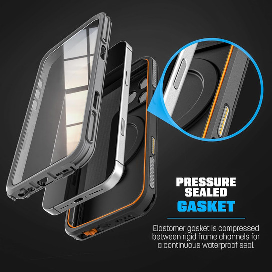 Encased Waterproof with Magnetic Kickstand Case iPhone 18 Pro Max - Black