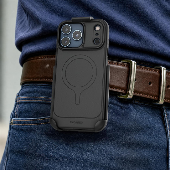 Encased Thin Armor with Belt Clip Holster Case iPhone 18 Pro Max - Black