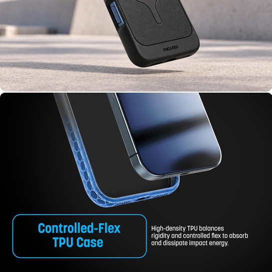 Encased Thin Armor Wallet Case iPhone 18 Pro Max - Black