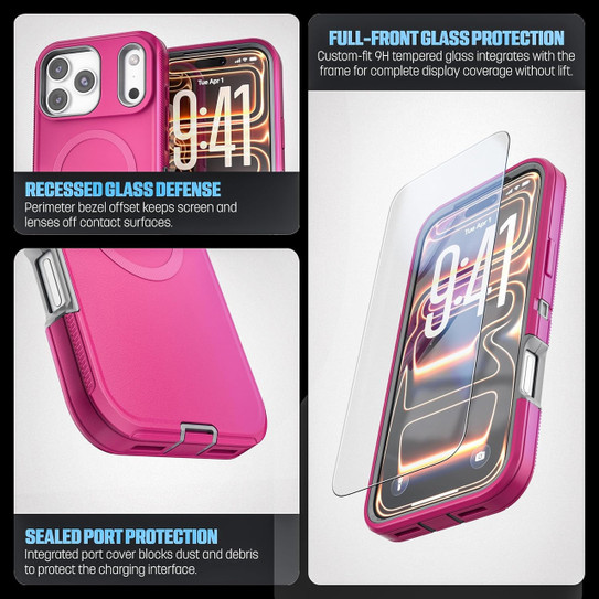 Encased Ranger with Screen Protector Case iPhone 18 Pro - Pink