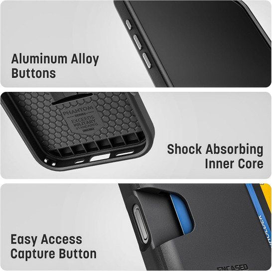 Encased Cache with Built-in Card Holder Slot Case iPhone 18 Pro - Black