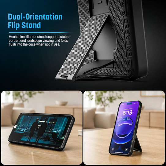 Encased Duraclip with Belt Clip Holster Case iPhone 18 Pro - Black
