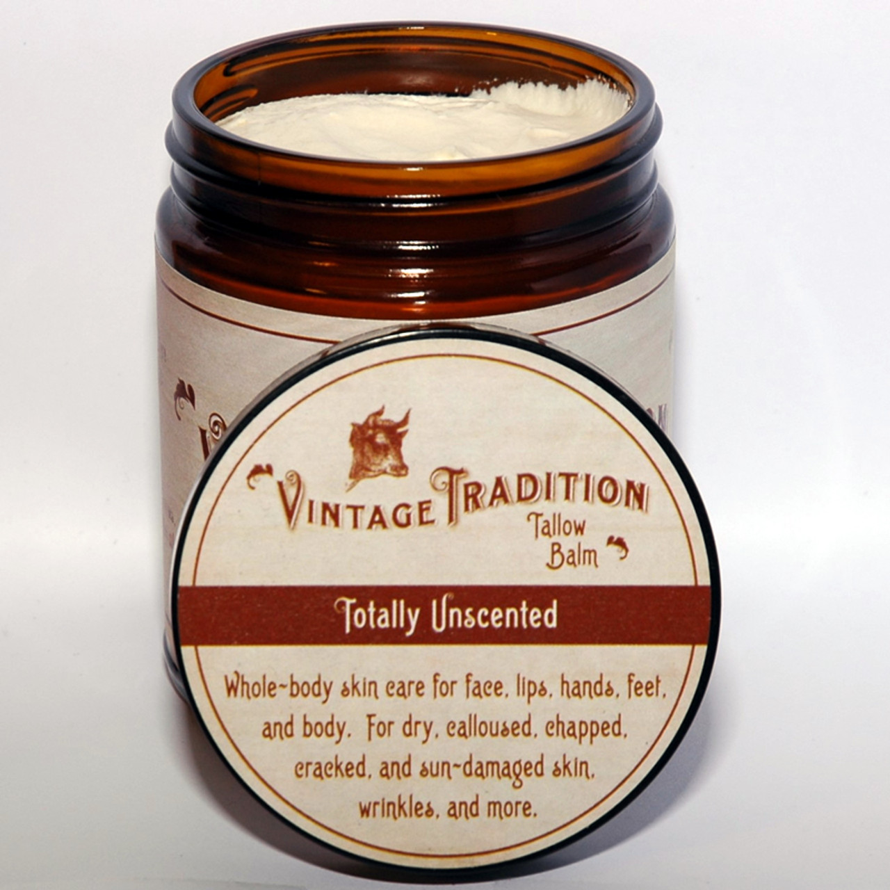 Vintage Tradition Beef Tallow Balm for Skin Care – Unscented, All Purpose  Balm for Sensitive Skin Heals and Hydrates with Olive Oil + Tallow from