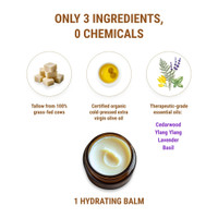 Sample - Mild Manly Unscented Tallow Balm, 1/4 fl. oz. (7 ml)