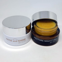 Face Serum - Complete Set - Arise and Shine Gel Serum™ and Restore Nighttime Gel Serum™ with Green Pasture® Oils, 3/4 fl. oz. (22 ml) each