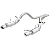 MagnaFlow 11-14 Ford Mustang Dual Split Rear Exit Stainless Cat Back Performance Exhaust (Competition)