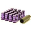 Wheel Mate Muteki SR35 Close End Lug Nuts w/ Lock Set - Purple 12x1.25 35mm 