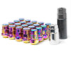 Wheel Mate Muteki SR35 Close End Lug Nuts w/ Lock Set - Neon 12x1.50 35mm 