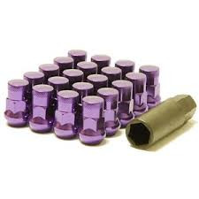 Wheel Mate Muteki SR35 Close End Lug Nuts w/ Lock Set Purple 12x1.25