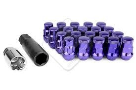Wheel Mate Muteki SR35 Close End Lug Nuts w/ Lock Set - Blue 12x1.25 35mm main image 0