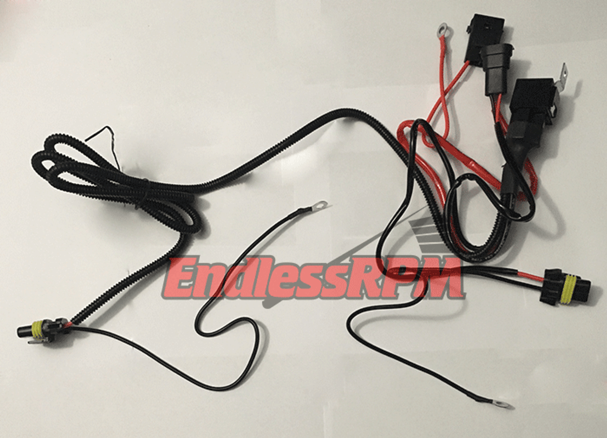 Xenon Kit  Single Beam Relay Wiring Harness with Resistors