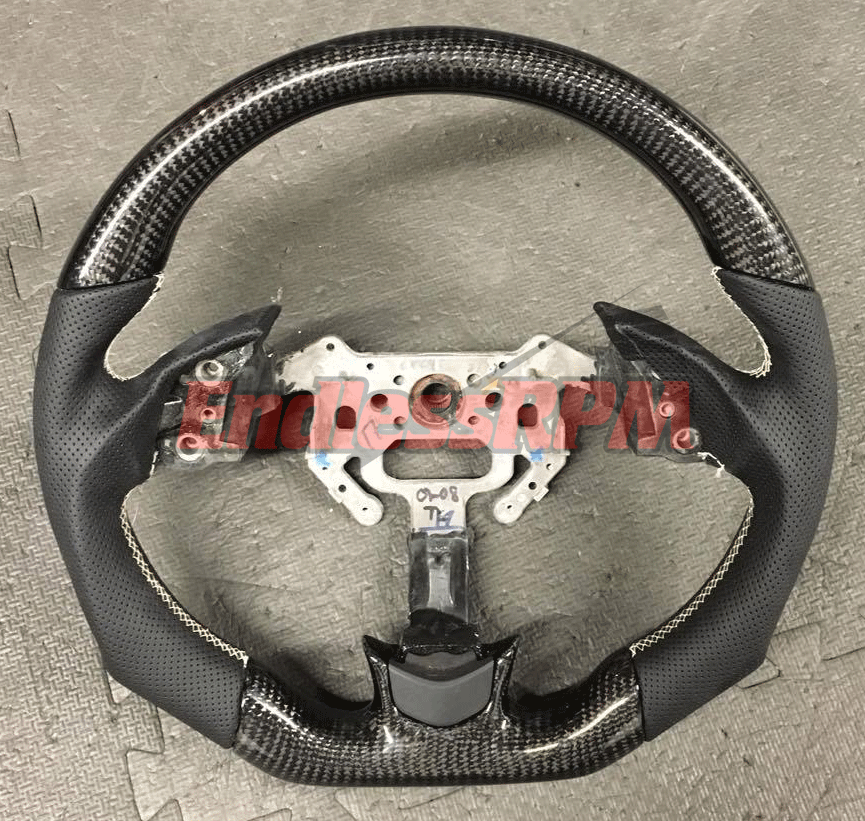 custom acura tl steering wheel carbon fiber and woodgrain