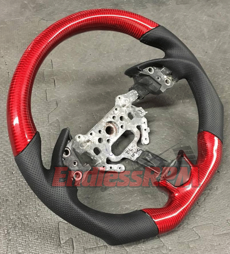 custom acura tl steering wheel carbon fiber and woodgrain