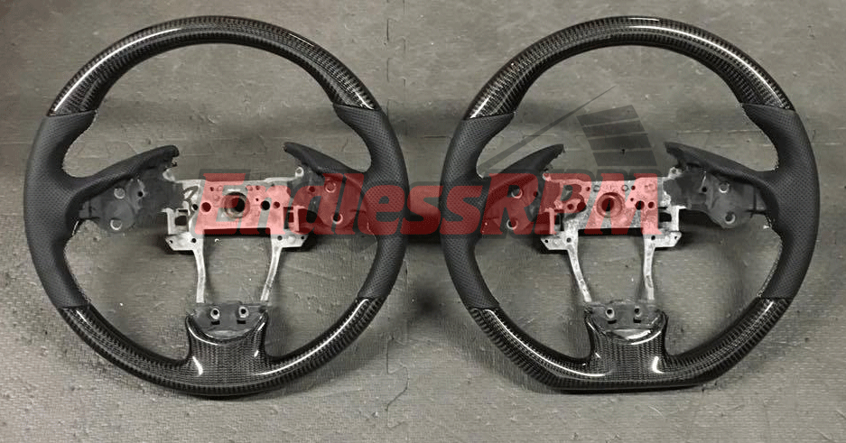 custom acura tsx steering wheel carbon fiber and woodgrain